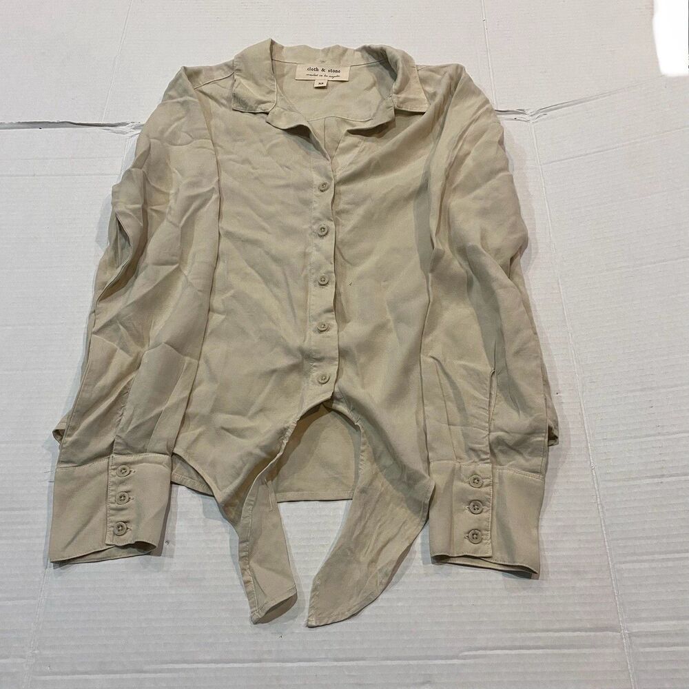 Cloth And Stone Womens Button Down Long Sleeve Shirt Size XS